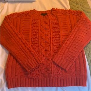 Banana Republic fringe cable sweater